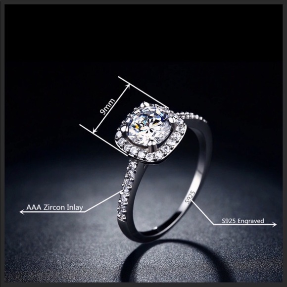 💍LAST ONE!!💍GORGEOUS SILVER PLATED ZIRCON RING💍 - Picture 4 of 4